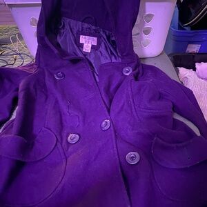 Purple Kids Hooded Coat